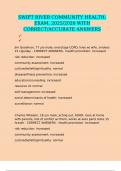 SWIFT RIVER COMMUNITY HEALTH&colon; EXAM&comma; 2025&sol;2026 WITH CORRECT&sol;ACCURATE ANSWERS