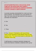 ATI RN PHARM PRACTICE C 2025 ACTUAL EXAM  COMPLETE 300 QUESTIONS AND CORRECT  ANSWERS WITH RATIONALES &lpar;VERIFIED ANSWERS&rpar;  &vert;ALREADY GRADED A&plus;&vert;&vert;NEW VERSION&excl;&excl;