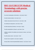 BIO 111 COR ECPI Medical Terminology with precise accurate solutions