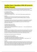 Families Exam 4 Questions With All Correct & Verified Answers