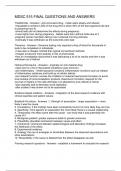 MDSC 515 FINAL QUESTIONS AND ANSWERS