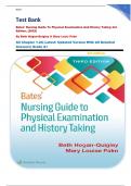 Test Bank  Bates' Nursing Guide To Physical Examination And History Taking 3rd Edition&comma; &lpar;2022&rpar; By Beth Hogan-Quigley & Mary Louis Palm All Chapter 1-24&vert; Latest&sol; Updated Version With All Detailed Answers&vert; Grade A&plus;