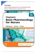 Test Bank  Clayton&rsquo;s Basic Pharmacology For Nurses 19th Edition&comma; &lpar;2022&rpar; By Michelle J&period; Willihnganz&comma; Samuel L&period; Gurevitz & Bruce D&period; Clayton All Chapters 1-48&vert; 8 Units&vert; 2025&sol;2026 Updated Edition With All Verified Answers&vert; Grade A&plus;