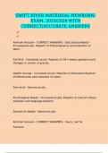 SWIFT RIVER MATERNAL-NEWBORN&colon; EXAM&comma; 2025&sol;2026 WITH CORRECT&sol;ACCURATE ANSWERS