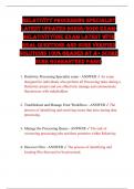 RELATIVITY PROCESSING SPECIALIST LATEST UPDATED 20256&sol;2026 EXAM-RELATIVITYONE EXAM LATEST WITH REAL QUESTIONS AND SURE VERIFIED SOLUTIONS 100&percnt; GRADED AT A&plus; SCORE SURE GUARANTEED PASS&excl;&excl;
