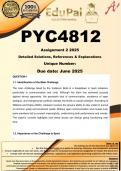 PYC4812 Assignment 2 &lpar;COMPLETE ANSWERS&rpar; 2025 - DUE June 2025