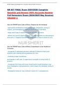 NR 607 FINAL Exam 2025&sol;2026 Complete  Question and Answer 100&percnt; Accurate Summer  Fall Semesters Exam &lpar;2024&sol;2025 May Session&rpar;  GRADED A
