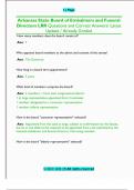 Arkansas State Board of Embalmers and Funeral Directors &ndash; Law&comma; Rules&comma; and Regulations Exam &ndash; Complete Practice Questions with Correct Answers