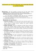 SOCIOLOGY 201 EXAM QUESTIONS AND ANSWERS GRADED A&plus; LATEST UPDATE&period;