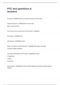 PTC test questions & answers