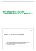 CWV-101 EXAM &lpar;2025&rpar; &vert; 100 QUESTIONS &vert; WITH ACTUAL ANSWERS&excl;&excl;