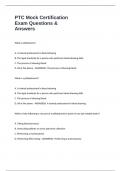PTC Mock Certification Exam Questions & Answers