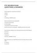 PTC REVIEW EXAM QUESTIONS & ANSWERS