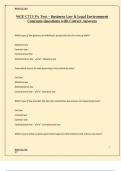 WGU C713 PA Test &ndash; Business Law & Legal Environment Concepts Questions with Correct Answers