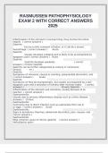 RASMUSSEN PATHOPHYSIOLOGY EXAM 2 WITH CORRECT ANSWERS 2025