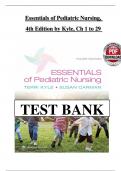 TEST BANK ESSENTIALS OF PEDIATRIC NURSING 4TH EDITION BY TERRI KYLE AND SUSAN CARMAN ALL CHAPTERS COVERED QUESTIONS AND ANSWERS GRADED A&plus; &vert;LATEST UPDATE&vert; &vert;2025-26&vert;