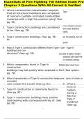 Essentials of Fire Fighting 7th Edition Exam Prep Chapter 3 Questions With All Correct & Verified Answers