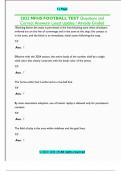 2022 NFHS Football Rules Exam &ndash; Practice Questions with Correct Answers &lpar;Latest Version&rpar;