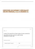CERTIFIED OCCUPANCY SPECIALIST &lpar;NCHM MANUAL&rpar; Q & A GRADED A&plus;