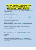 Snowflake SnowPro Certification Study  Guide UPDATED ACTUAL  Exam  Questions and CORRECT Answers 