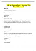 ASE Certification Exam 2 Questions With Correct Answers&excl;&excl;