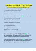 N441 Exam 1 ACTUAL UPDATED Exam  Questions and CORRECT Answers 