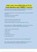 N441&colon; Unit 2 Test UPDATED ACTUAL   Exam Questions and CORRECT Answers 
