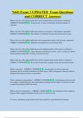 N441 Exam 3 UPDATED  Exam Questions  and CORRECT Answers 