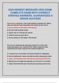 2025 NEWEST MEDSURG HESI EXAM&period; COMPLETE EXAM WITH CORRECT VERIFIED ANSWERS&period; GUARANTEED A GRADE SUCCESS