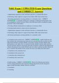 N441 Exam 1 UPDATED Exam Questions  and CORRECT Answers 