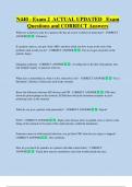 N440 - Exam 2  ACTUAL UPDATED   Exam  Questions and CORRECT Answers 