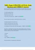 N440 - Exam 2 UPDATED  ACTUAL  Exam  Questions and CORRECT Answers 