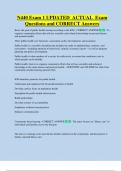 N440 Exam 1 UPDATED  ACTUAL  Exam  Questions and CORRECT Answers 