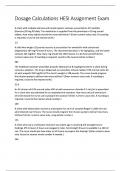 Dosage Calculations HESI Assignment Exam &lpar;100&percnt; Score&rpar; &lpar;Answer Key at the End of Document&rpar; LATEST UPDATE 2025&period;