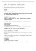 SACA 210 QUESTIONS AND ANSWERS