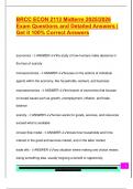 BRCC ECON 2113 Midterm 2025&sol;2026  Exam Questions and Detailed Answers &vert;  Get it 100&percnt; Correct Answers 