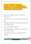 BA 323 - Nielander - Exam One  &lpar;Chapters 1-3&comma;16&comma;17&rpar; 2025&sol;2026 Exam  Questions and Corresponding Answers  with Surety of 100&percnt; Pass Mark