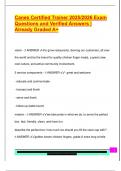 Canes Certified Trainer 2025&sol;2026 Exam  Questions and Verified Answers &vert;  Already Graded A&plus;