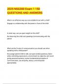 2025 NSG300 Exam 1 150 QUESTIONS AND ANSWERS&period;