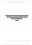 TEST BANK Medical-Surgical Nursing &lpar;8th Ed&rpar; by Linton&semi; Matteson&vert; Latest Exams questions 100&percnt; Veri&filig;ed Answers