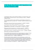C165 Study Quiz Exam with Questions and Correct Answers 2025