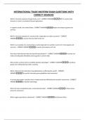 INTERNATIONAL TRADE MIDTERM EXAM QUESTIONS WITH CORRECT ANSWERS