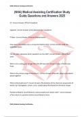 &lpar;NHA&rpar; Medical Assisting Certification Study Guide Questions and Answers 2025