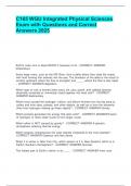 C165 WGU Integrated Physical Sciences Exam with Questions and Correct Answers 2025&period;