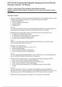 Fundamental Orthopedic Management for the Physical Therapist Assistant&comma; 5th Edition &ndash; Robert C&period; Manske &ndash; Complete Test Bank with Answer Keys &lpar;Chapters 1&ndash;24&rpar;