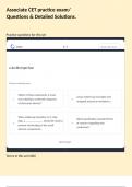 Associate CET practice exam&sol; Questions & Detailed Solutions&period;