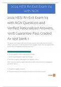 2024 HESI Rn Exit Exam V4 with NGN Questions and Verified Rationalized Answers&comma; 100&percnt; Guarantee Pass Graded A&plus;