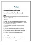 BIOD351 Mod 5 Pulmonology Comprehensive Final Test 2025 &lpar;Qns & Ans&rpar;&period;