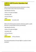 CIPP E IAPP Practice Questions And Answers&period;docx