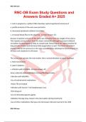 RNC-OB Exam Study Questions and Answers Graded A&plus; 2025